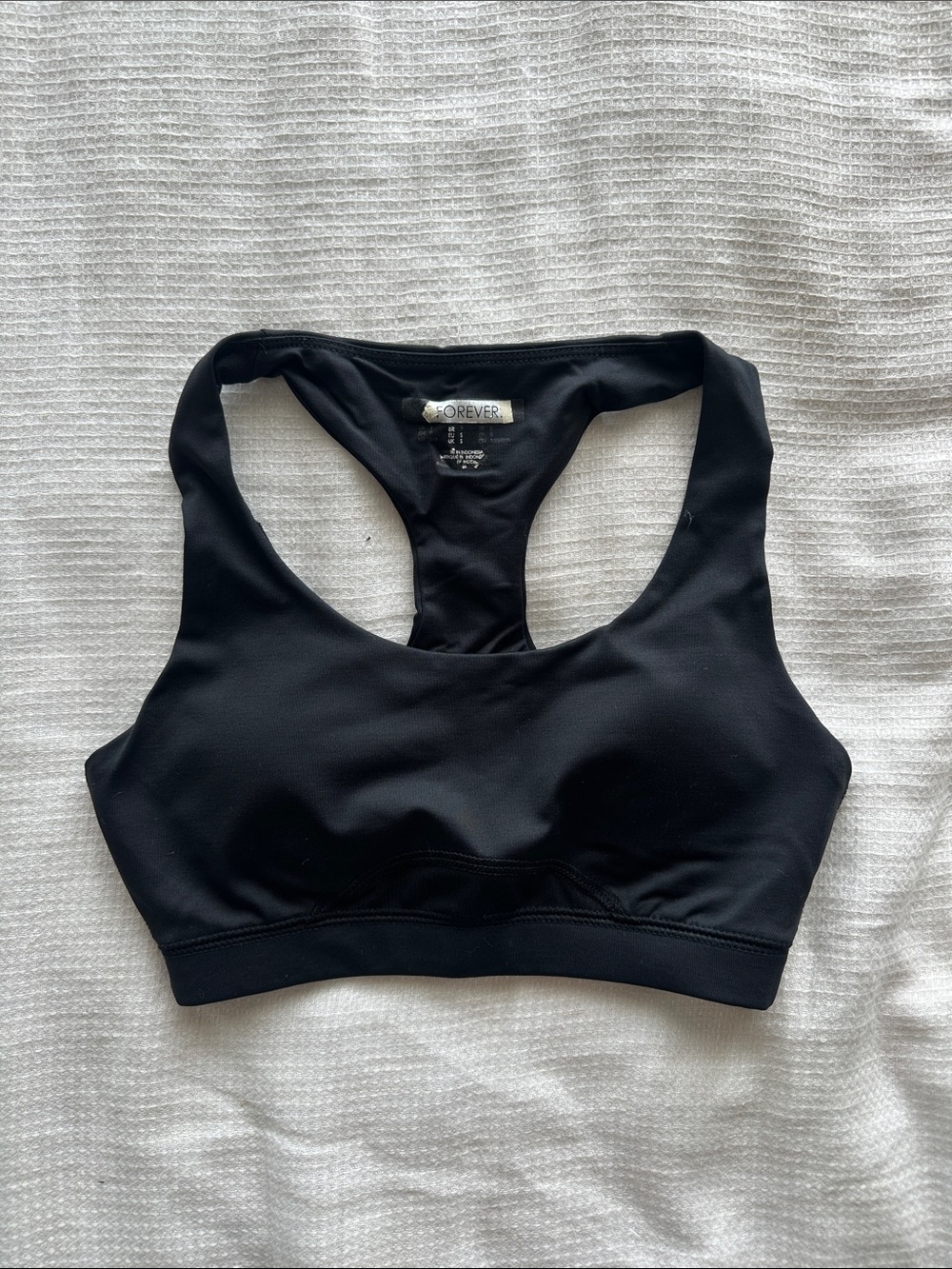 Forever 21 Black Racerback Sports Bra